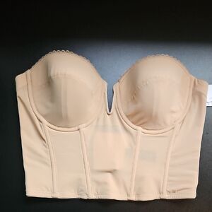 Dominique Strapless Beige Bustier